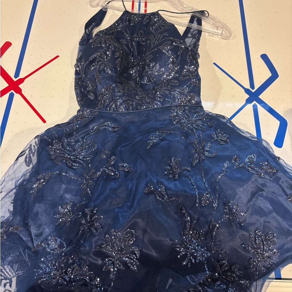 Elegant Navy Blue Dress